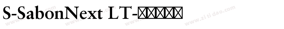 S-SabonNext LT字体转换